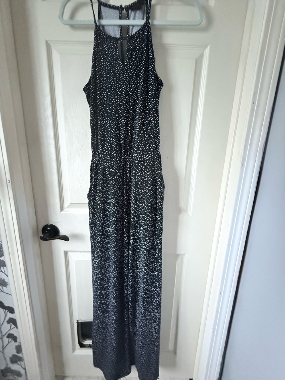 Sleeveless Black Dot Jumpsuit